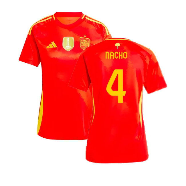 2024-2025 Spain Home Shirt (Ladies) (Nacho 4)-SoccerKits Hub | Buy Soccer Jerseys Online